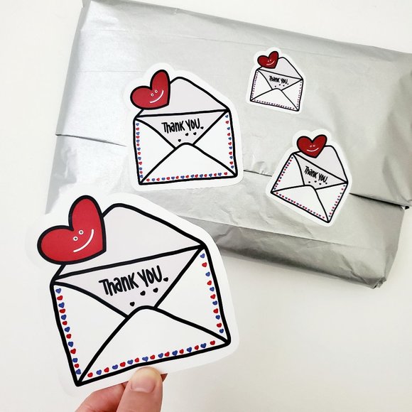 LB031 Mail Envelope Thanks Sticker [Price Firm] - Picture 6 of 8